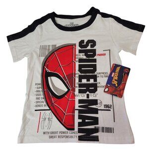 Marvel Spider-Man Boys Graphic White T-Shirt Size 6